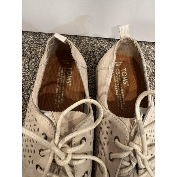 TOMS Del Rey Birch Suede Mosaic Tile Shoes Size 8 EUC - Picture 4 of 6